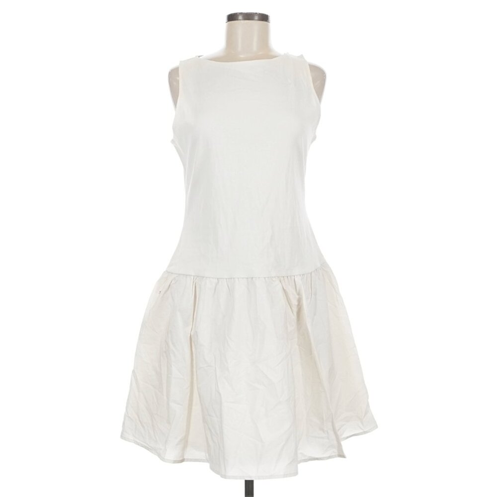 A New Day Ivory/Cream Drop Waist Mini Dress - Size M - Like New